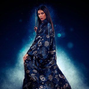 BlackMilk Magic Sky Velvet Swan Kimono (NWT)